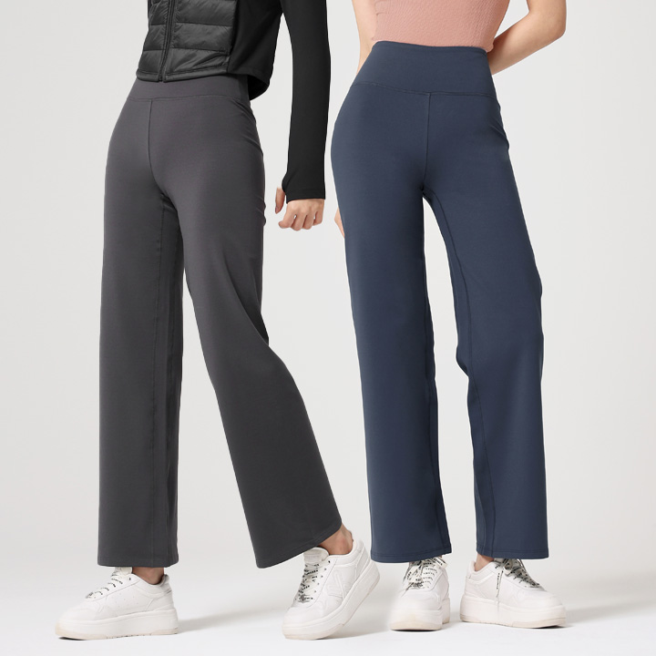 XWFLG08H3_XWFLG09H3 Zella Intention Fleece-Lined Wide-Leg Leggings BOTTOM