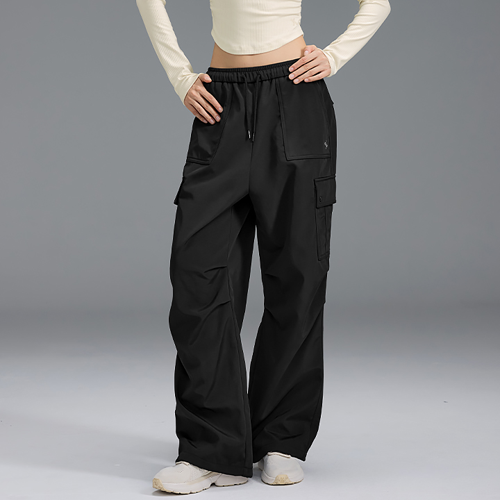 XFK4PP1105 Warm Woven Cargo Wide Pants BOTTOM