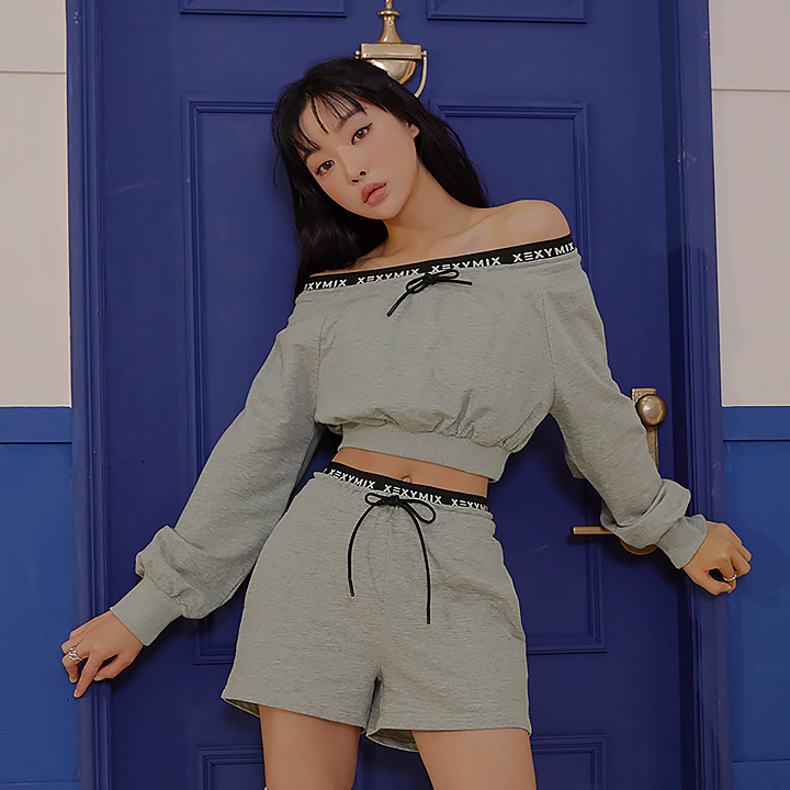 XA5195T Melange Gray Top