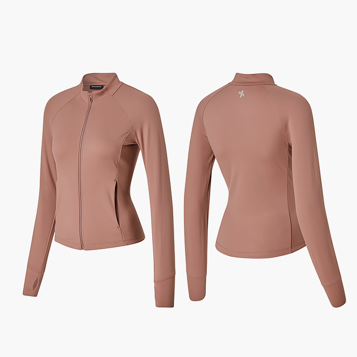 XWFJK03J3 Active Slim Fit Warm Silky Zip Up