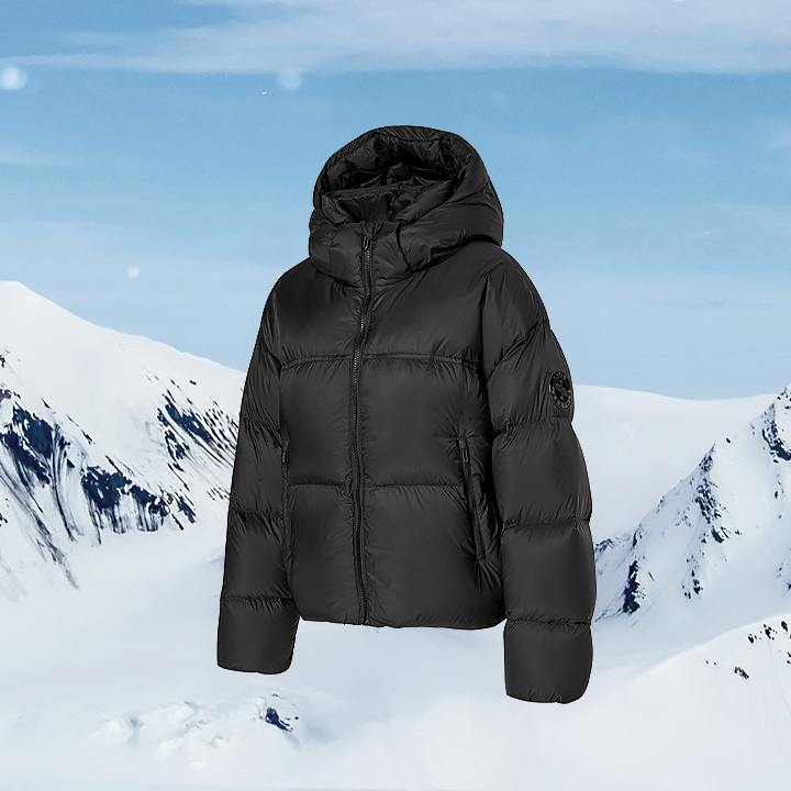 XTFDJ01J4 Noble Down Detachable Hood Goose Jumper Top