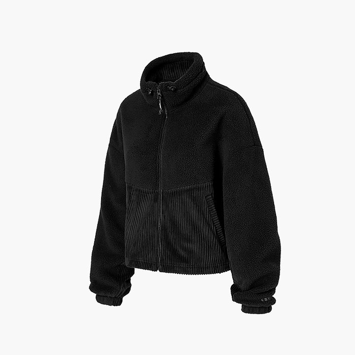 XTFJK04J3 Corduroy and Fleece Zip-up Jacket Top