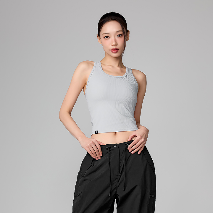 XWFBR03J1 Soft Ribbed Racerback Tower Top