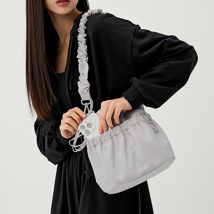 XUL5AB1603 Shirring Strap Bucket Bag Etc