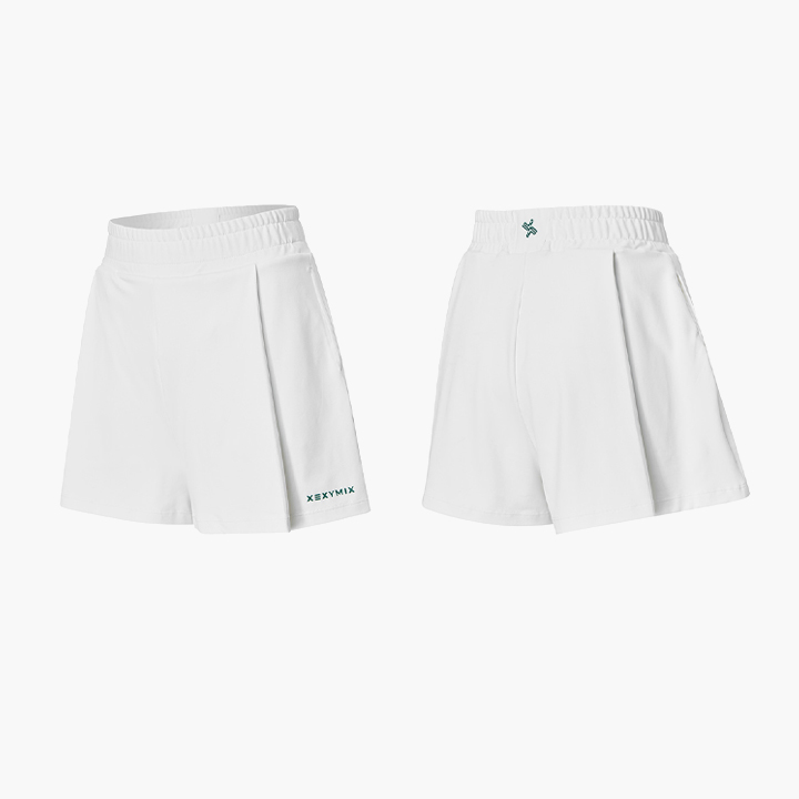 XTFSH02J2 single Pleats 2-in-1 Shorts Bottom