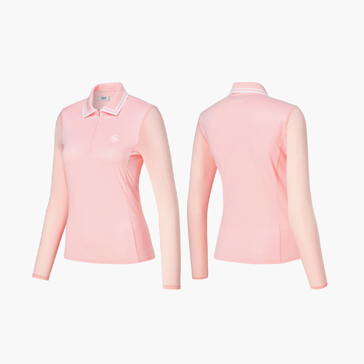 XGFLT02J2 Fresh Waffle Half Zip-up Long Top