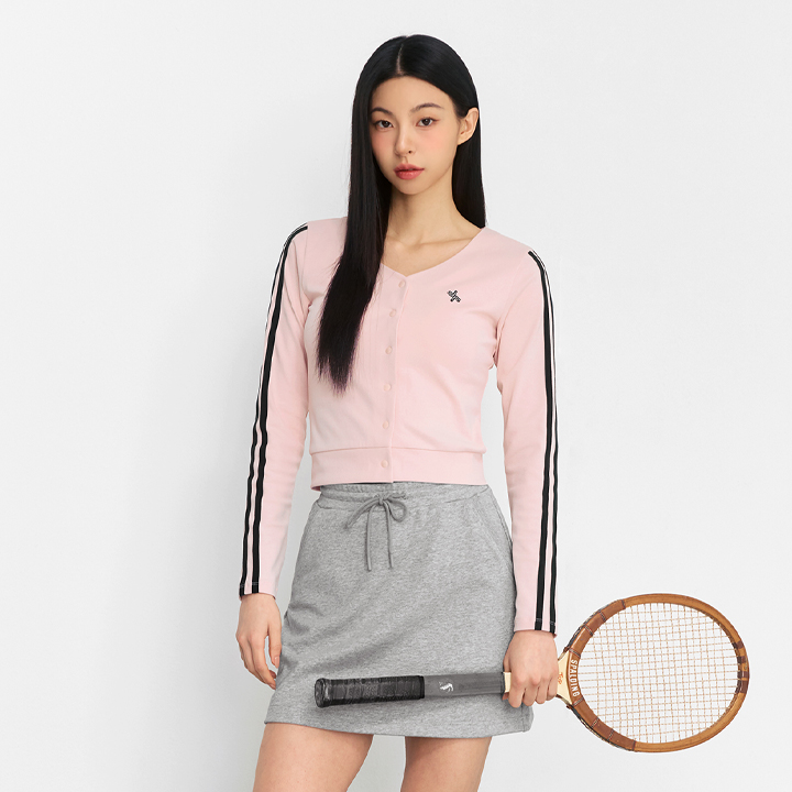 XFK1TL1102 EcoDex cropped cardigan Pink Percent top