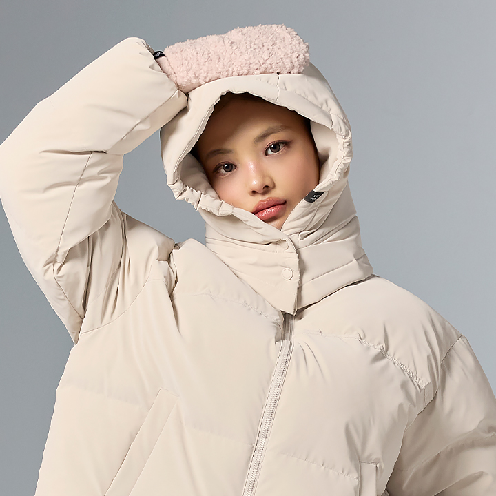 XUK4AC1609 Glossy Padding Baraclava Top