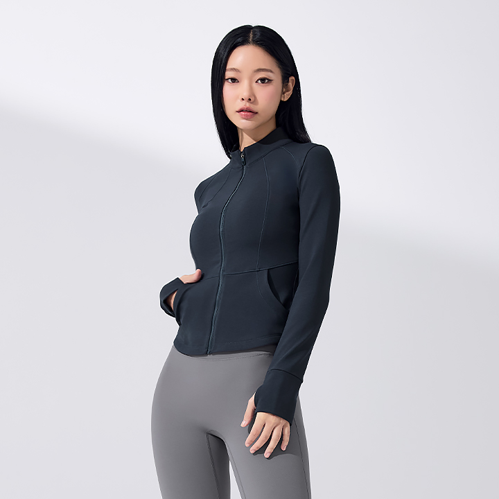 XFK4JL1008 Power Fleece Heat Slim-fit Zip-up Jacket Top