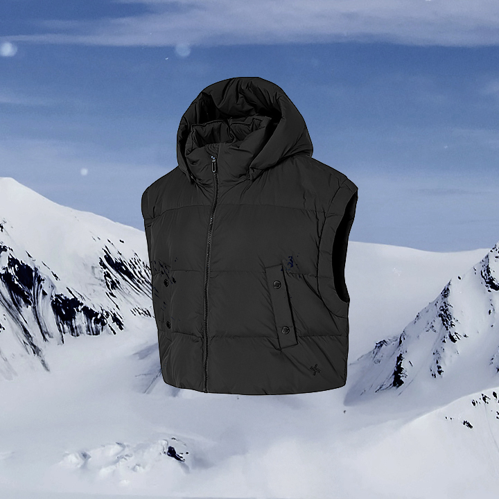 XTFDV01J4 Noble Down Detachable Hood Goose Vest Top