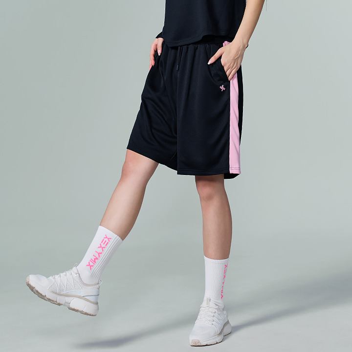 XFL1PS1004 Mesh Line Color-Block Bermuda Shorts BOTTOM