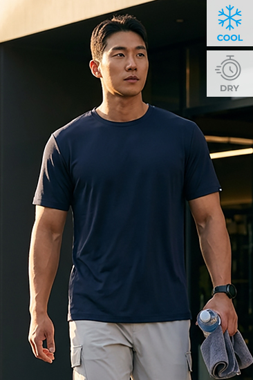 XMMST05H2 Men Ice Feather Muscle Fit  Shortsleeve Top
