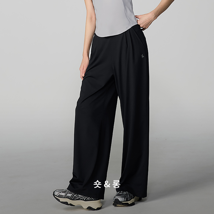 XFL2PT1001_XFL2PT1010 Medium Feather Cooling Two-Tuck Wide Pants (Short & Long) BOTTOM