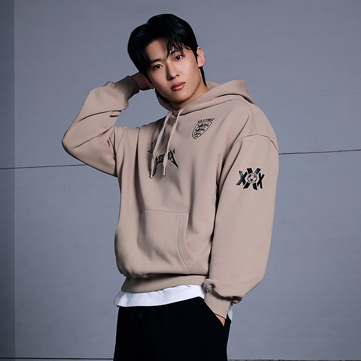 [DEXPICK] XML1TL1105 NX Men's Sporty Sweat Multi-Logo Hoodie top