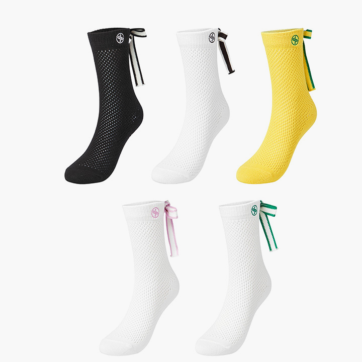 XGFGS02J0 Non-slip bowknot net crew socks etc