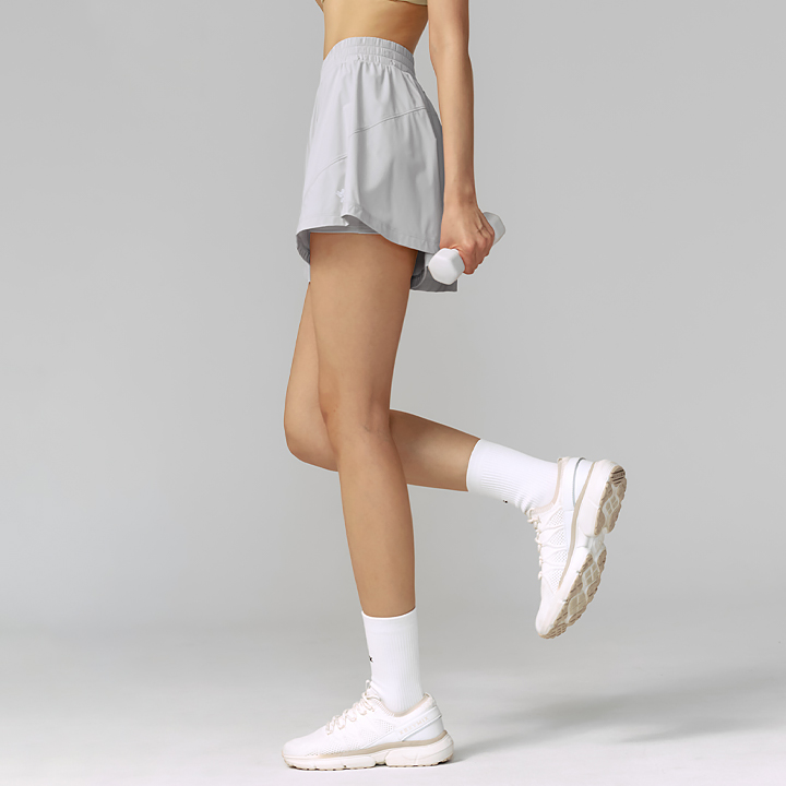 XFK2PS1003 Airy Flare Two-in-one Shorts Misty Gray Bottom 