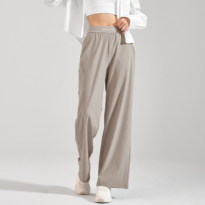 XFK3PT1008 Woven Logo Banding Wide Pants BOTTOM