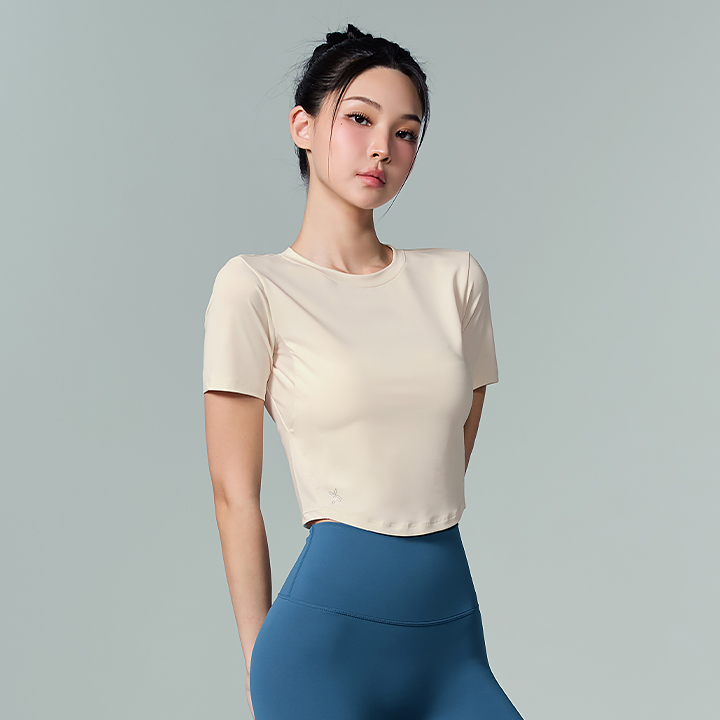 XFK1TS1001 Women's Crop Short Sleeve Top