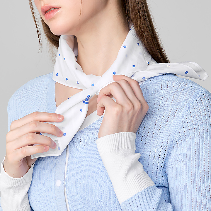 XUL5AZ1712 Dot Bandana Scarf ETC