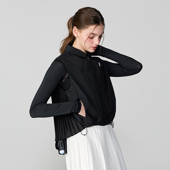 XFL2VE1201 Back Fleets Zip-up vest Top 