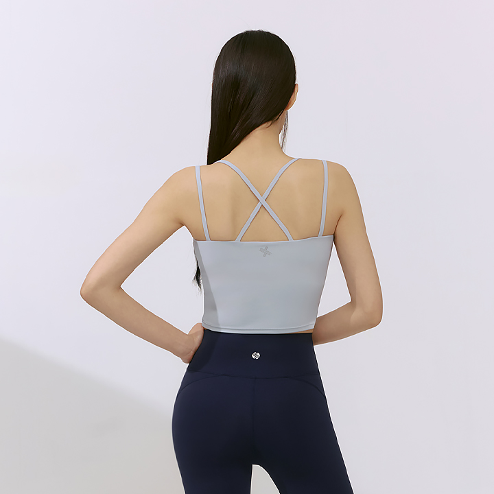 XFK2BC1502 Black Label Signature PowerRise Double Strap Bra Top Fog Sky Gray TOP