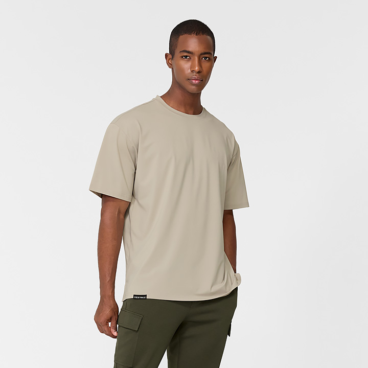 XMMST06H2 Men Ice Feather overfit Shortsleeve Top