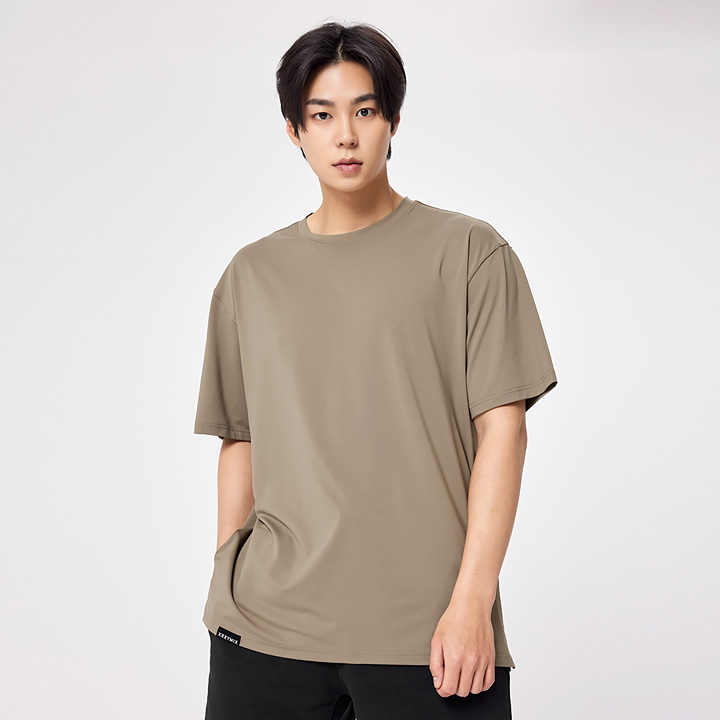 XMMST06H2 Men Ice Feather overfit Shortsleeve Top