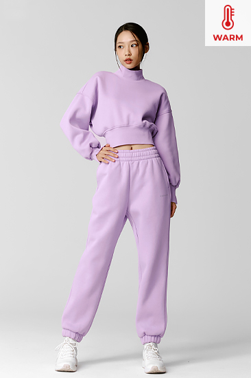 XTFTP12J3 Warm soft basic jogger pants Lavender Crush Bottom