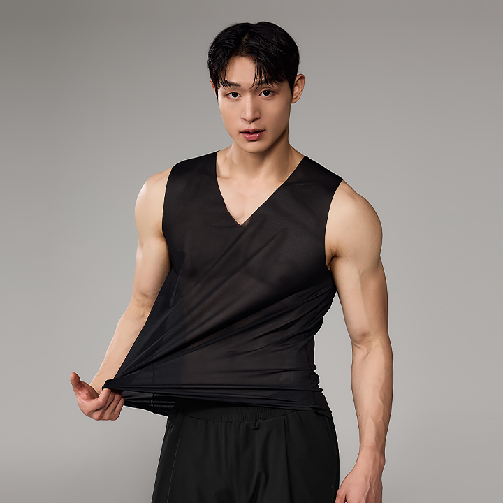 XML5UT2002 Cool Motion V-neck Sleeveless Top