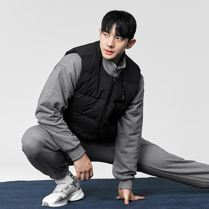 XTMDV01J4 Goose Down Round Neck Vest Top