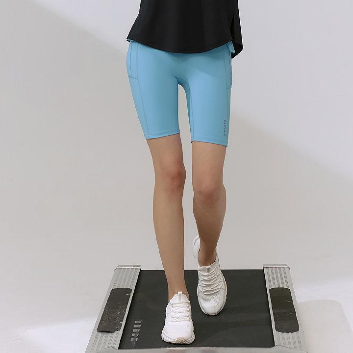 XFK2LS1501 Black Label Signature 360N Out Pocket Leggings 4.5 Length Iceland Blue BOTTOM