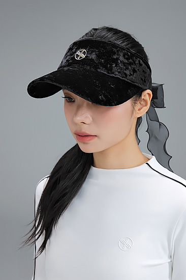 XFK4AC1701 Glow Velour Bowknot Visor ETC