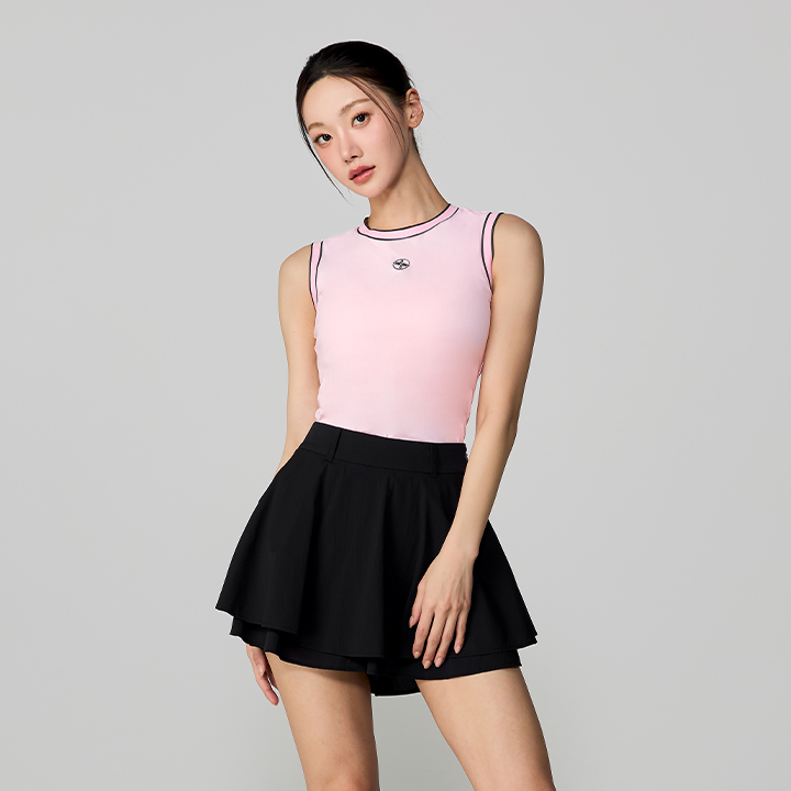 XFL2TE1206 Basic line color combination Sleeveless TOP