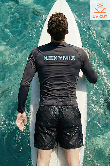 XML2WT1401 Piping back logo rash guard TOP