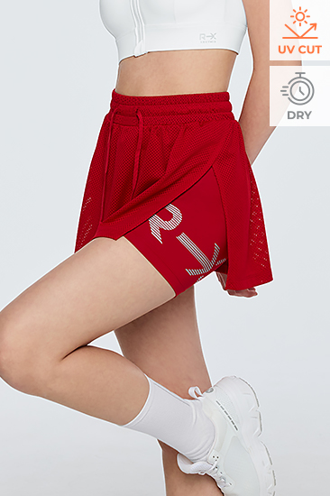 XFL2RK1001 RX Mesh Slit Two-in-One Skirt bottom