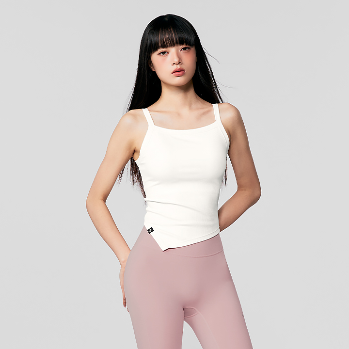XFL5UT2045 unbalance Corrugated Padded Crop TOP