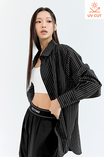 XFK3HC1101 Modern Stripe loose fit Shirt TOP