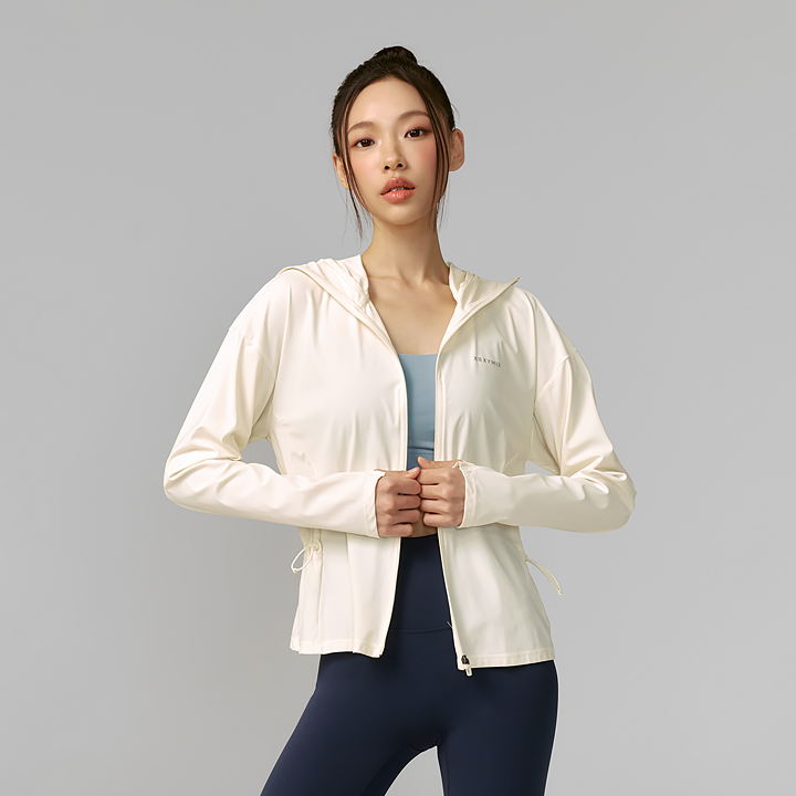 XFK2JL1005 Light Cooling Outstring Hood jacket Pale Sorbet TOP