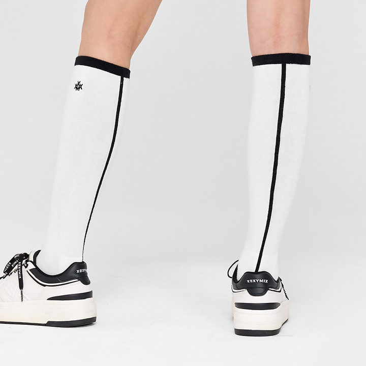 XGFNS04H0 Field Back Line Simple Knee Socks Etc