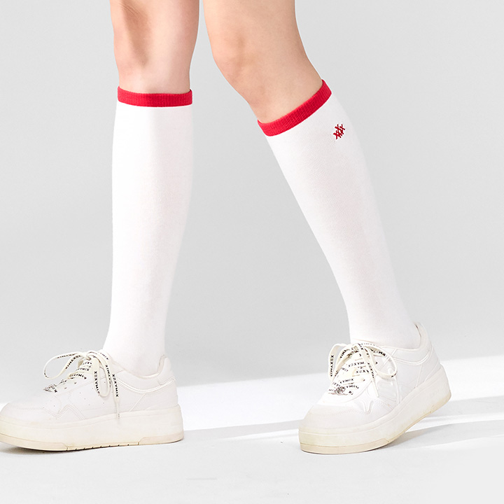 XGFNS04H0 Field Back Line Simple Knee Socks Etc