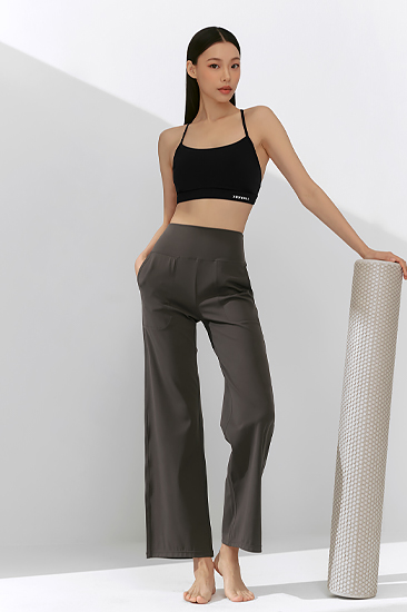 XFK2LL1502 Black Label Signature PowerRise Pocket Wide Leggings London Night Brown BOTTOM