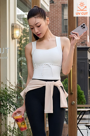 XFL1BL1504 Comfort Fine Logo Piping Crop Top