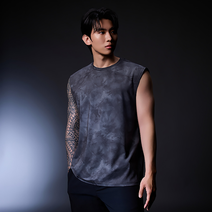 XML2TE1010 RX Men's Ice Feather Tie-Dye Sleeveless Top