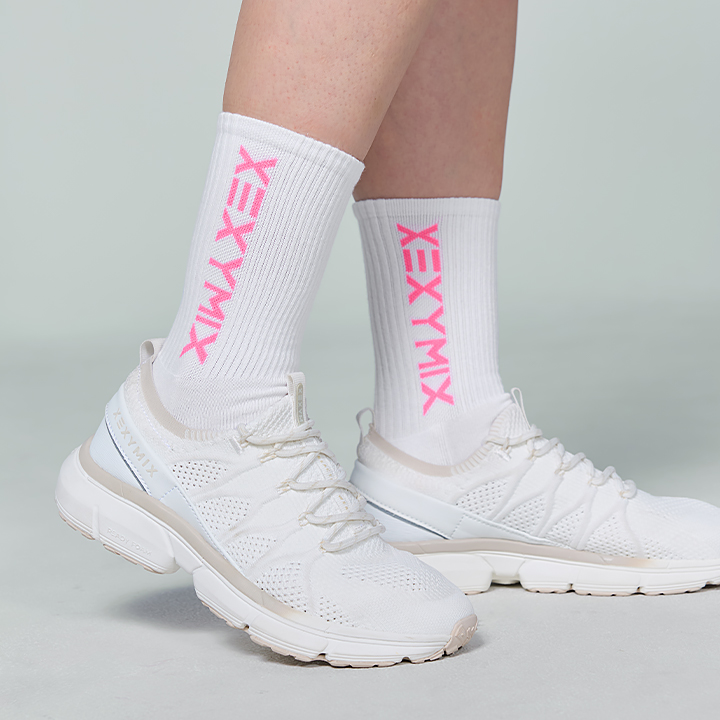 XUL5AM1610 Lettering Logo Crew Socks ETC