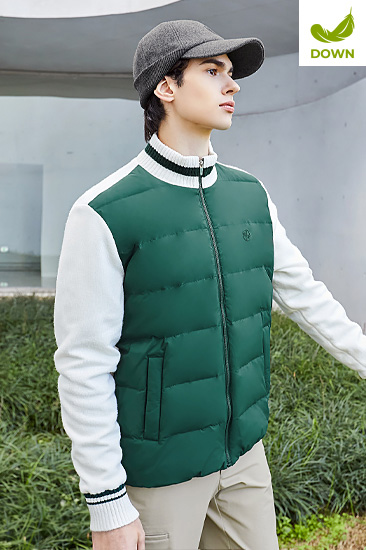 XGMDJ02J3 Hybrid men's knit goose down jumper Top