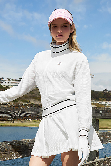 XFK2JL1201 Light mesh high-neck jumper TOP
