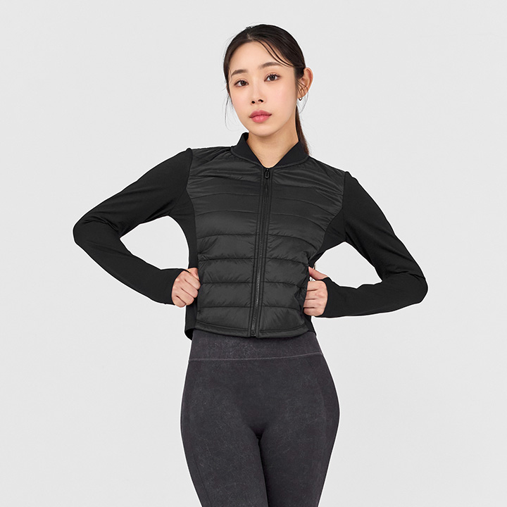 XWFGJ03H4 Fingerhole Lightweight Padded Jersey Jacket TOP