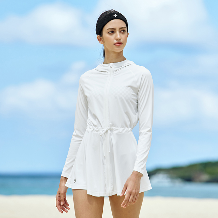 WA5460H multi cover up One Piece Zip up TOP