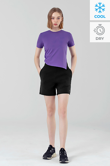 XFK2PS1501 Black Label Signature Power Rise Comfort Shorts Black BOTTOM