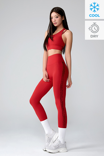XWFLG52J3 Black Label Signature Power Rise Python Leggings Top